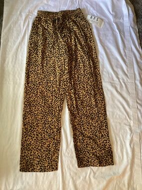 NORTON MCNAUGHTON Pants Animal Print Petite XS NEW LEOPARD CHEETAH Y2K